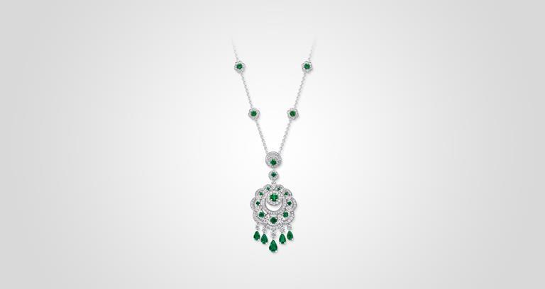 Graff Sunburst Collection Emerald Necklace