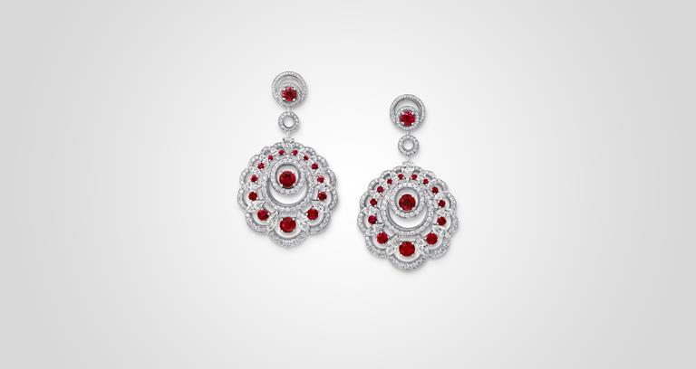 Graff Sunburst Collection Ruby Earrings