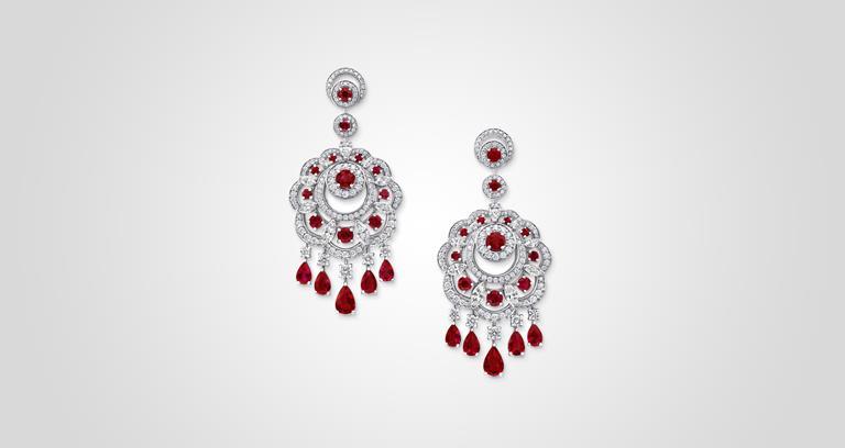 Graff Sunburst Collection Ruby Earrings