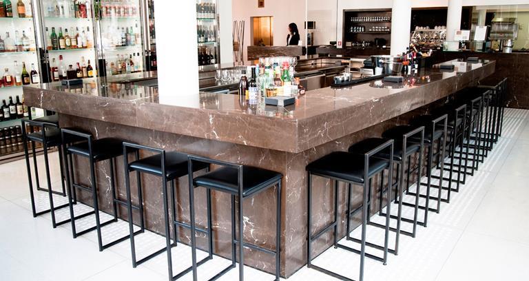 The bar at Café Trussardi Milan