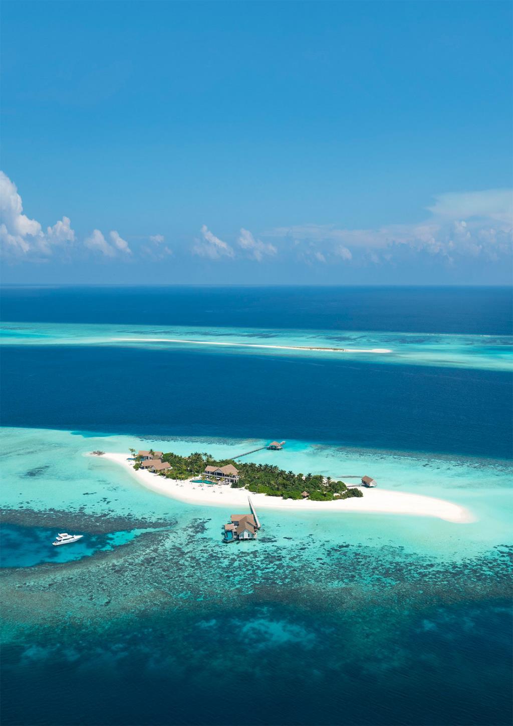 Aerial shot of the Private Island