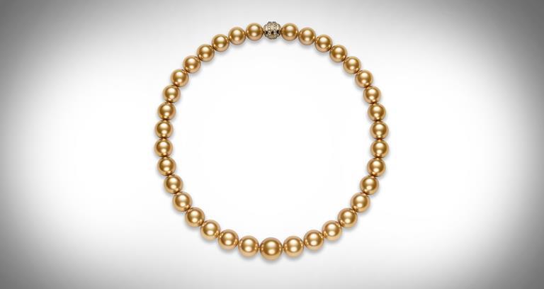 Mikimoto golden South Sea pearl strand necklace