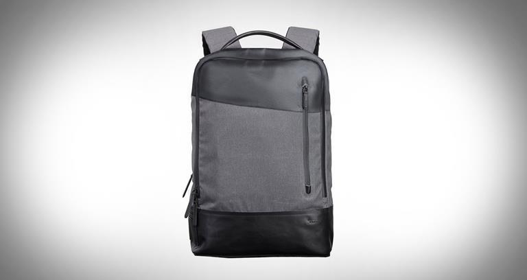 TUMI Lyons Backpack featuring multiple interior pockets including a media pocket for the tablet